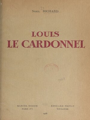 cover image of Louis Le Cardonnel